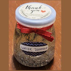 WHITE JASMINE HANDMADE CANDLES  UNIQUELY DESIGNED
